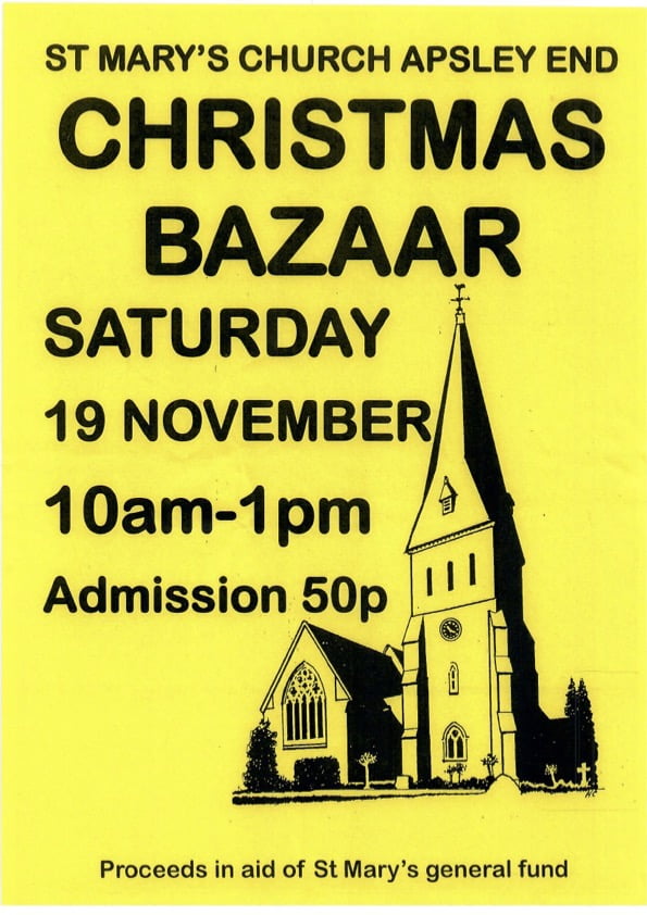 All Welcome at our Christmas Bazaar