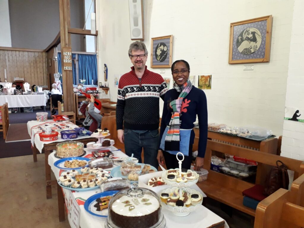 The cake display at st Benedict's winter fyre